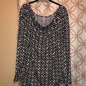 Lane Bryant geo print knit blouse